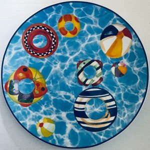 Maret 14 inches Poolside Paradise ceramic Platter
